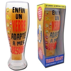 Verre à bière géant 30cm adapté à mes besoins