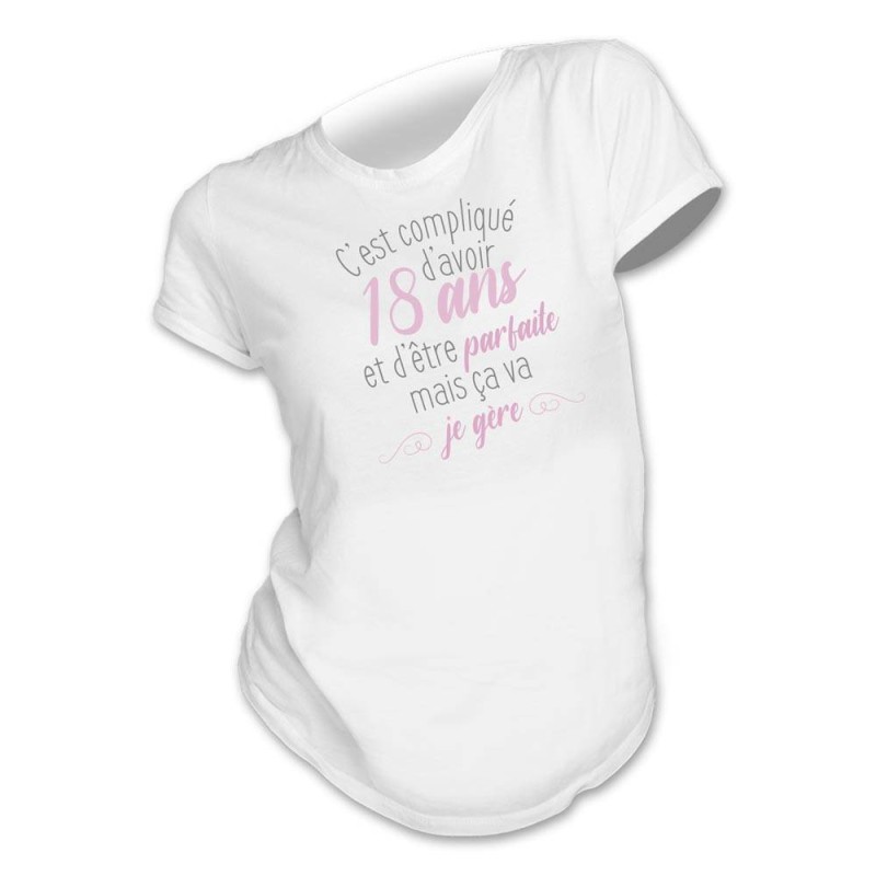 T-shirt anniversaire 18 ans - cette belle femme a 18 ans donner du vin -  noir - femme