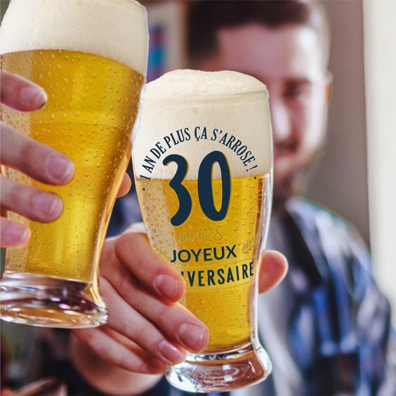 Verre à bière personnalisable (30 cl) - Loïs