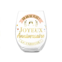 Verre rond Joyeux Anniversaire