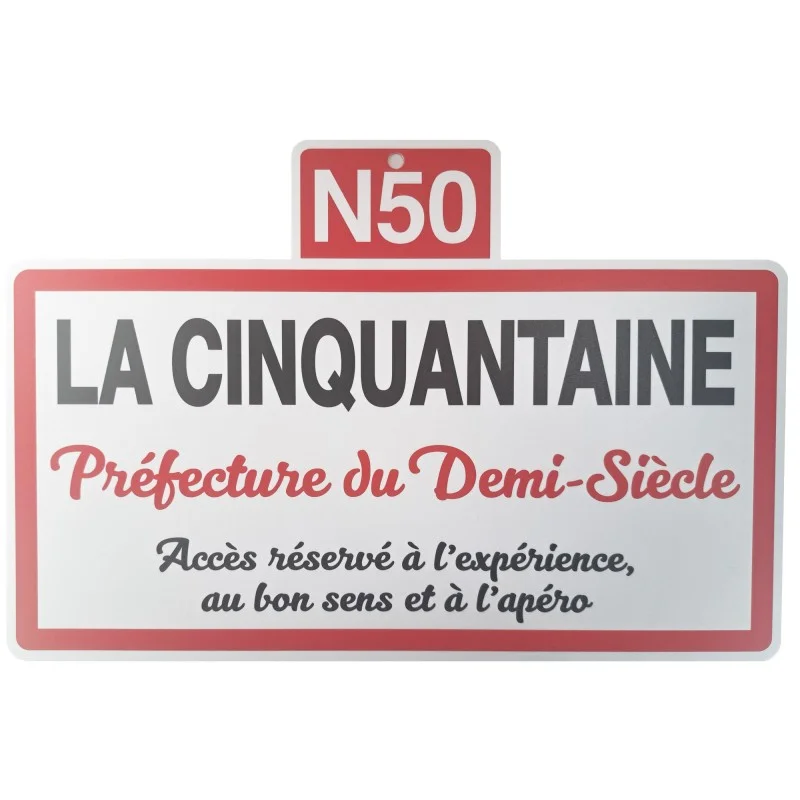 Plaque de ville la cinquantaine