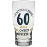 Verre à bière 60 ans - Cadeau d'anniversaire 60aine