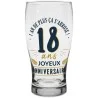 Verre à bière 18 ans ça s'arrose - Cadeau Rigolo