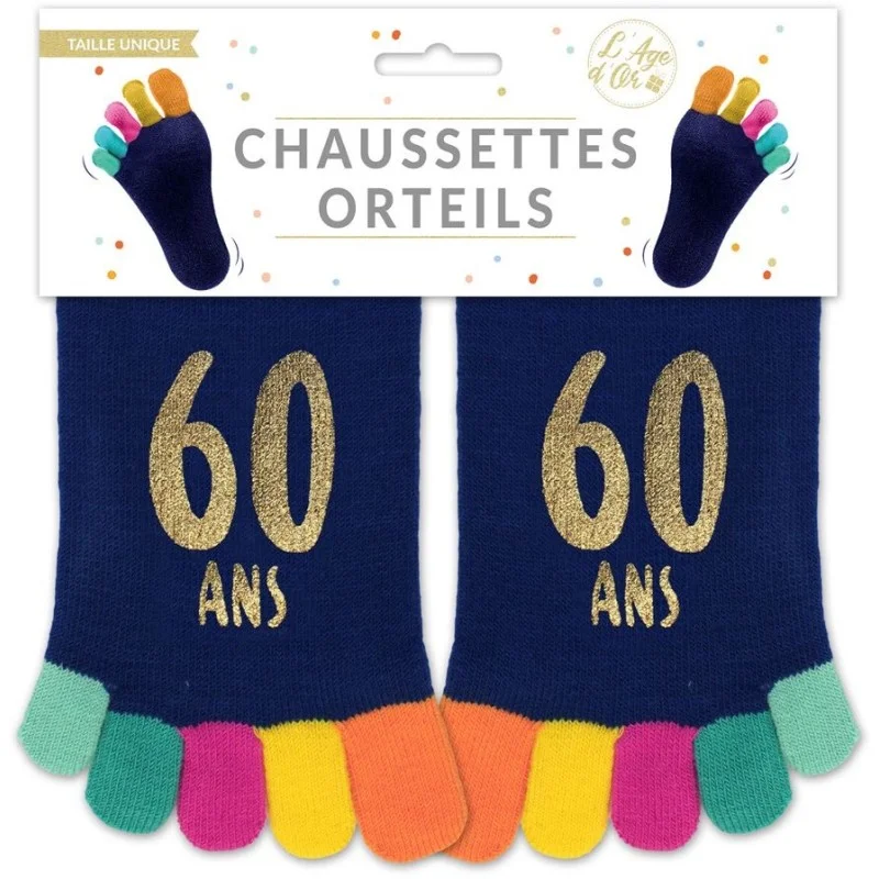 Chaussettes à orteils - Cadeau 60 ans