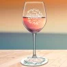 Verre à vin rose - Cadeau retraite