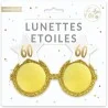 Lunettes étoiles dorées 60 ans