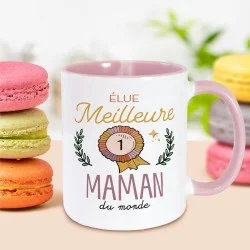 Mug rose meilleure maman