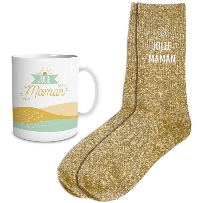 Coffret mug chaussettes jolie maman