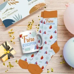 Coffret mug chaussettes frère d'exception