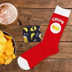 Chaussette duo chips apéro