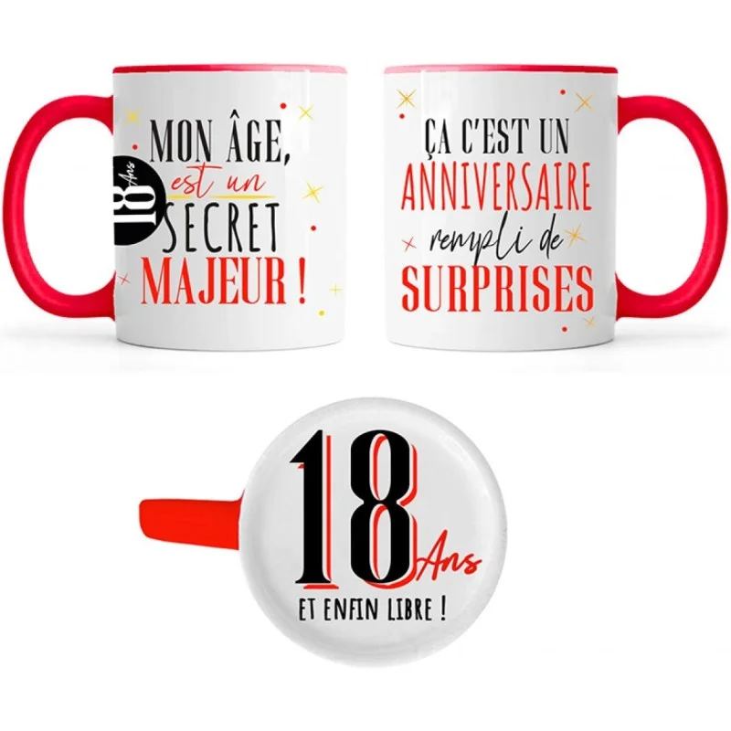 Mug anniversaire 18 ans