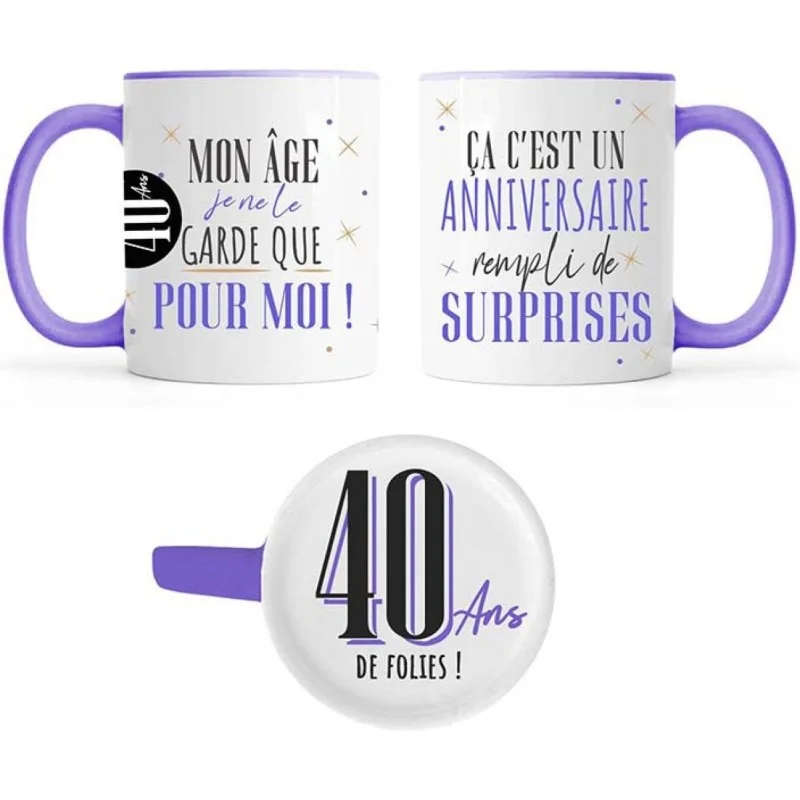 Mug anniversaire 40 ans