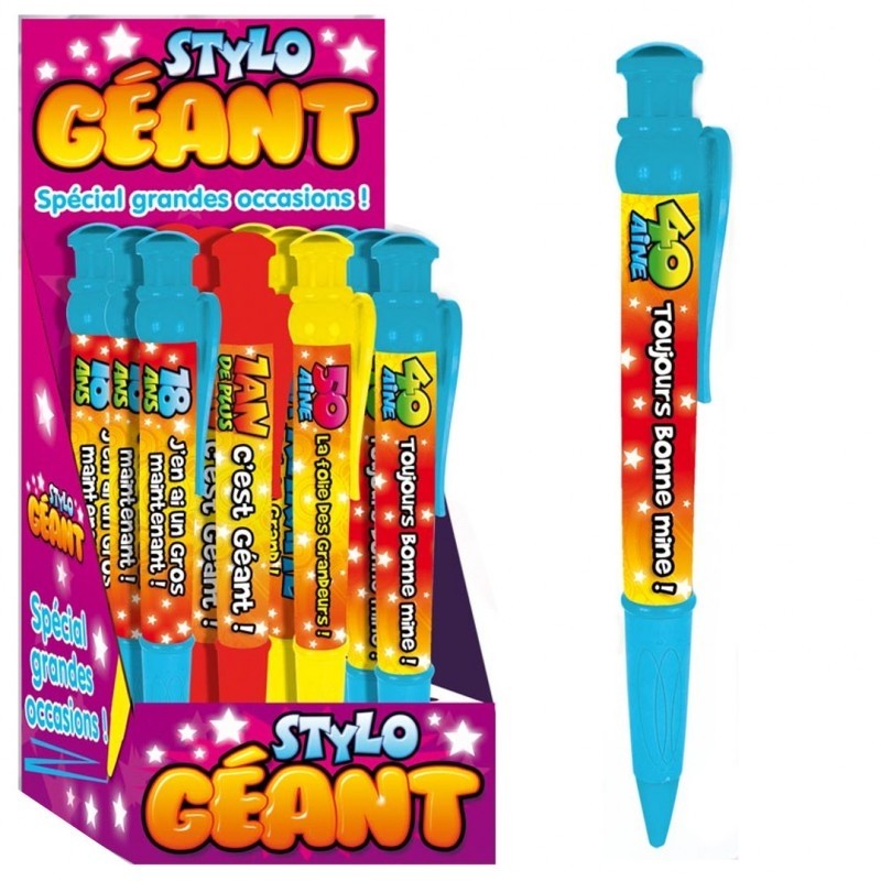 Jumbo-pen drôle Big Pen Énorme stylo à bille géant Extra-large stylo  d'écriture Cadeaux