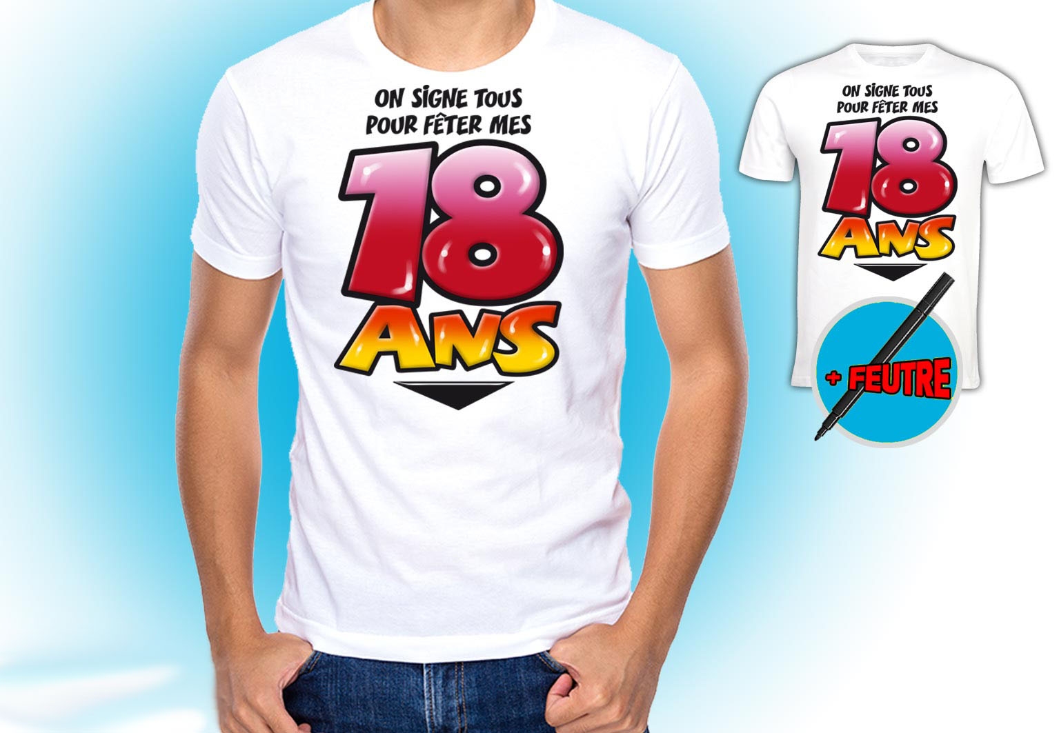 Tee Shirt Dedicace 18 Ans