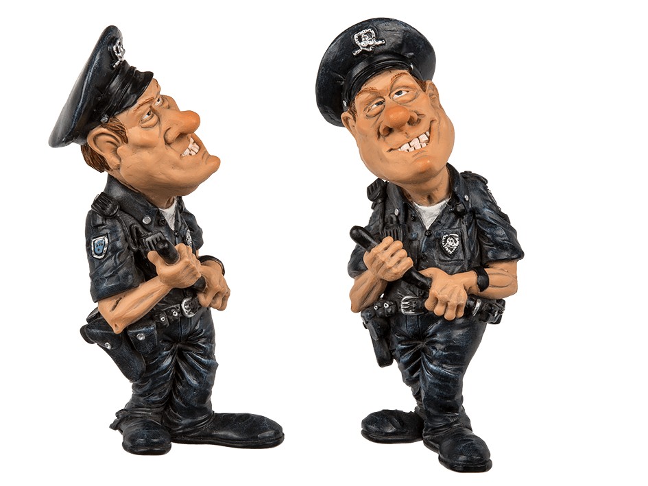 Figurine Policier En Polyresine