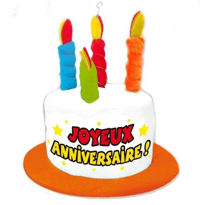 Chapeau Joyeux Anniversaire En Forme De Gateau Avec Bougies