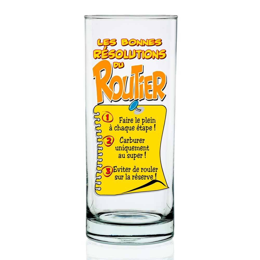 Verre Les Bonnes Resolutions Du Routier Cadeau Original Pour Routier