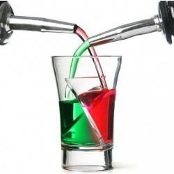 5 verres double shooter - Twister shots