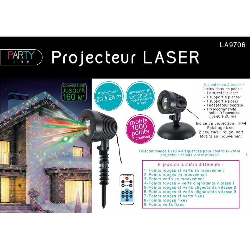 Projecteur Laser d'Extérieur - Gadgets et Cadeaux Originaux