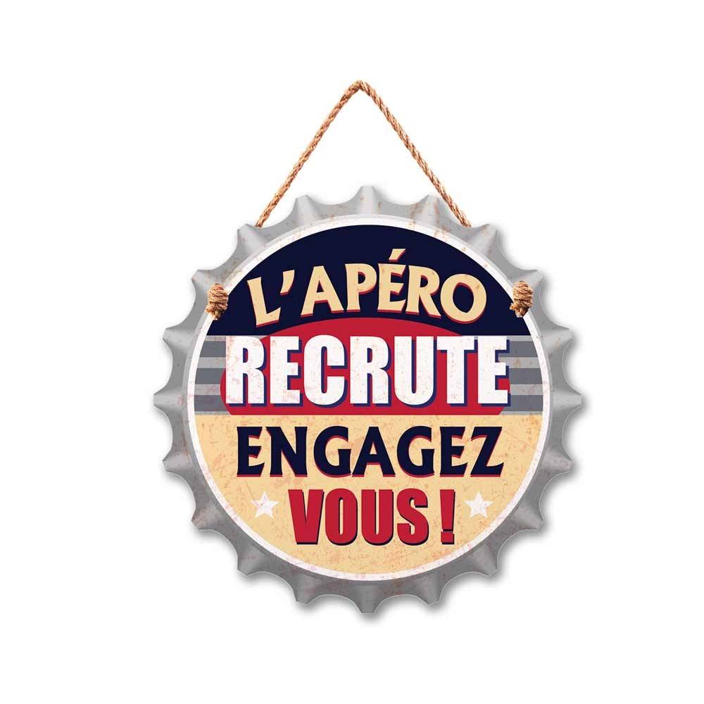 Plaque Humoristique L Apero Recrute