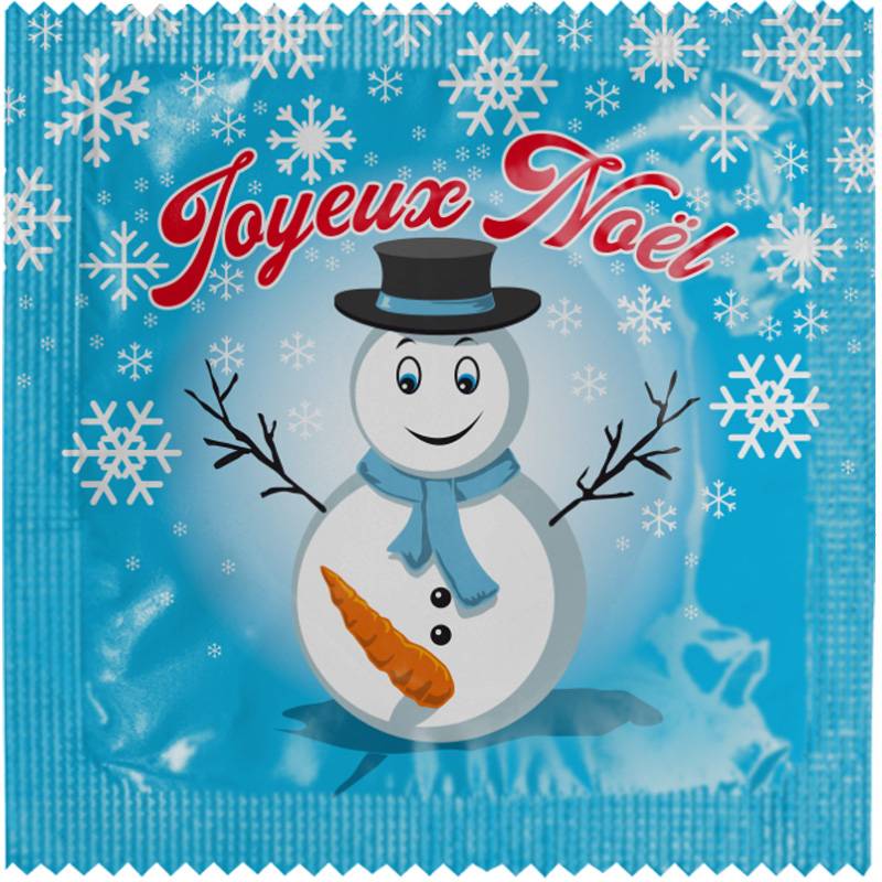 Preservatif Bonhomme De Neige Joyeux Noel