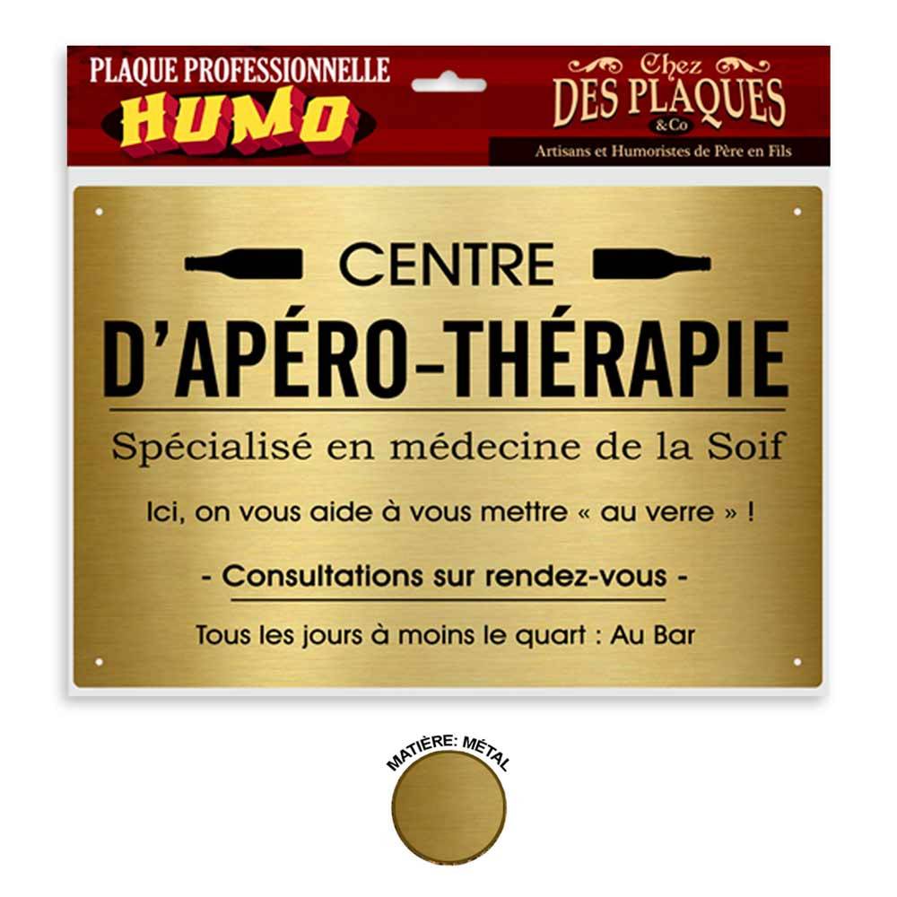 Plaque Metal Apero Therapie