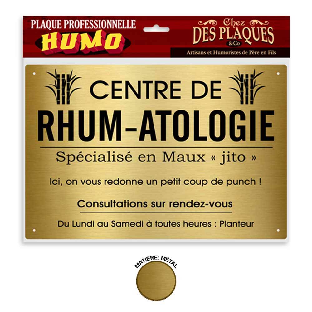 Plaque Metal Rhum Atologie