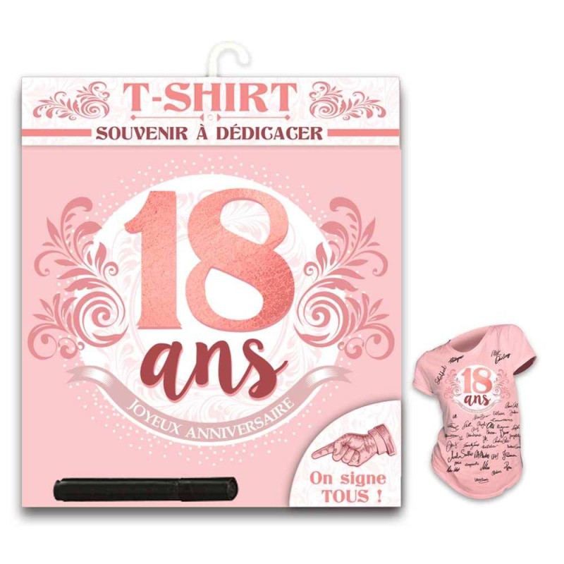 T-shirt anniversaire 18 ans femme - Ambiance-party